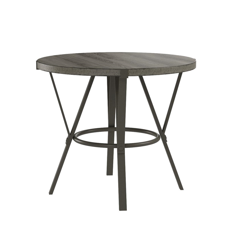 Bowery Hill Round Counter Height Dining Table in Gray