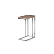 Bowery Hill Transitional Metal/Wood Chairside End Table in Brown