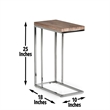 Bowery Hill Transitional Metal/Wood Chairside End Table in Brown