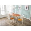 Bowery Hill Dining Table in White/Honey Oak