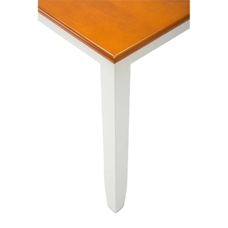 Bowery Hill Dining Table in White/Honey Oak