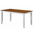 Bowery Hill 5-Piece Farmhouse Wood Dining Set in Cream/Honey Oak