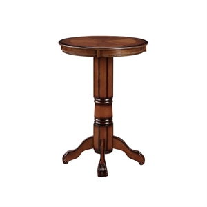 bowery hill traditional wood pub table with claw and ball feet in brandy brown