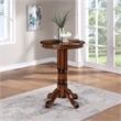 Bowery Hill Traditional Wood Pub Table with Claw and Ball Feet in Brandy Brown