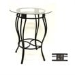 Bowery Hill Round Contemporary Metal Pub Table in Metallic Bronze