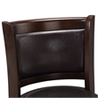 Bowery Hill Rubberwood Faux Leather Cappuccino Bar Stool Round Swivel 30