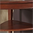 Bowery Hill Solid Wood Shield Tier Corner Table in Glazed Auburn Finish