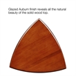 Bowery Hill Solid Wood Shield Tier Corner Table in Glazed Auburn Finish