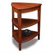 Bowery Hill Solid Wood Shield Tier Corner Table in Glazed Auburn Finish