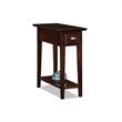 Bowery Hill Chairside-Recliner Wood End Table in a Chocolate Oak Finish