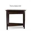 Bowery Hill Recliner Wood Wedge Table in a Chocolate Oak Finish