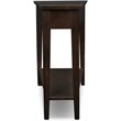Bowery Hill Recliner Wood Wedge Table in a Chocolate Oak Finish