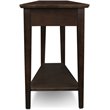 Bowery Hill Recliner Wood Wedge Table in a Chocolate Oak Finish