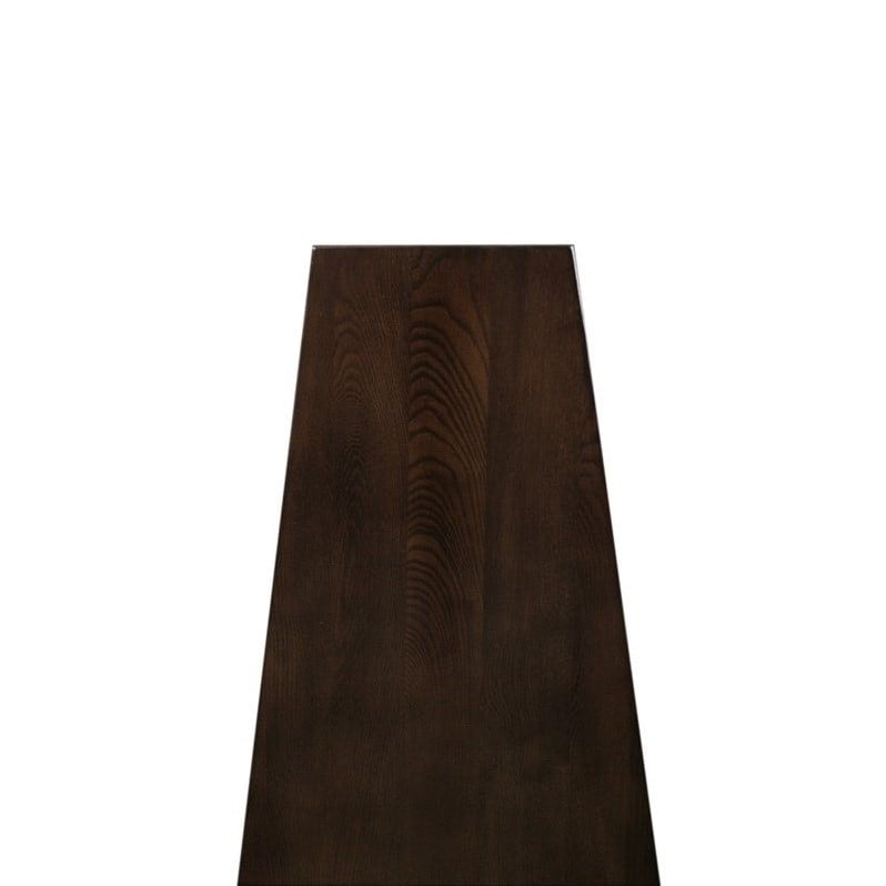 Bowery Hill Recliner Wood Wedge Table in a Chocolate Oak Finish