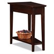 Bowery Hill Recliner Wood Wedge Table in a Chocolate Oak Finish