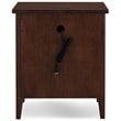 Bowery Hill Solid Hardwood Chocolate Cherry Nightstand Rectangular Flush Mounted USB Outlets 28