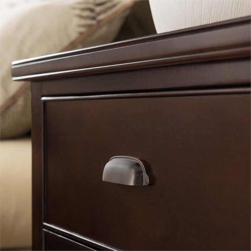 Bowery Hill 1 Drawer Nightstand in Chocolate Cherry