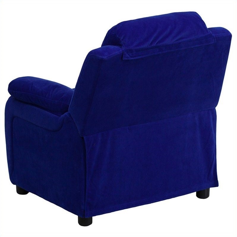 Bowery Hill Padded Kids Recliner in Blue