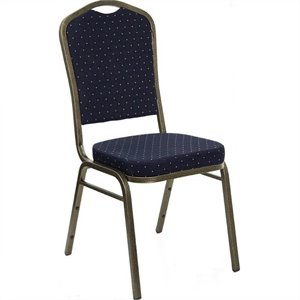 bowery hill banquet stacking chair in navy blue