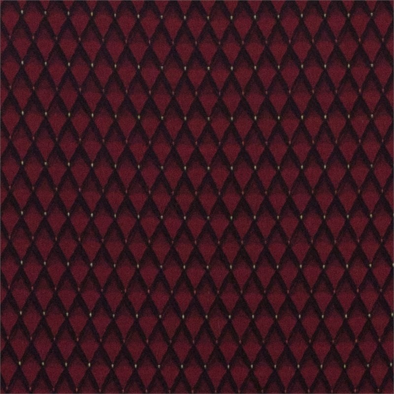 Bowery Hill Fabric Upholstered Dome Back Banquet Stacking Chair in Burgundy Red
