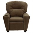Bowery Hill Kids Recliner in Brown with Cup Holder