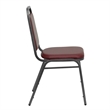 Bowery Hill Banquet Stacking Chair in Burgundy and Silver