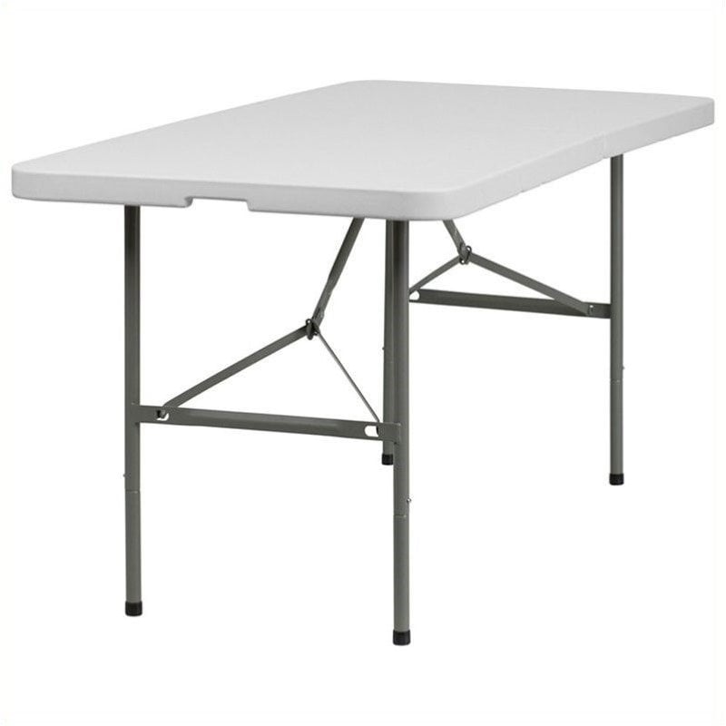 Bowery Hill Inch Bi-fold Folding Table in White