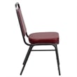 Bowery Hill Banquet Stacking Chair in Silver and Burgundy