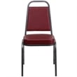 Bowery Hill Banquet Stacking Chair in Silver and Burgundy