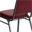 Bowery Hill Banquet Stacking Chair in Silver and Burgundy