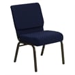 Bowery Hill Patterned Church Stacking Guest Chair in Blue