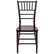 Bowery Hill Resin Stacking Chiavari Dining Chair in Mahogany