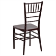 Bowery Hill Resin Stacking Chiavari Dining Chair in Mahogany
