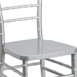 Bowery Hill Resin Stacking Chiavari Dining Chair in Silver