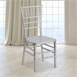 Bowery Hill Resin Stacking Chiavari Dining Chair in Silver
