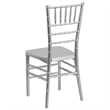 Bowery Hill Resin Stacking Chiavari Dining Chair in Silver