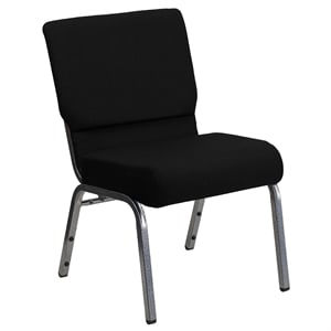 Bowery Hill Stacking Church Stacking Chair in Black