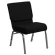 Bowery Hill Stacking Church Stacking Chair in Black