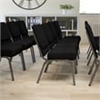 Bowery Hill Stacking Church Stacking Chair in Black