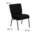Bowery Hill Stacking Church Stacking Chair in Black
