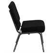 Bowery Hill Stacking Church Stacking Chair in Black