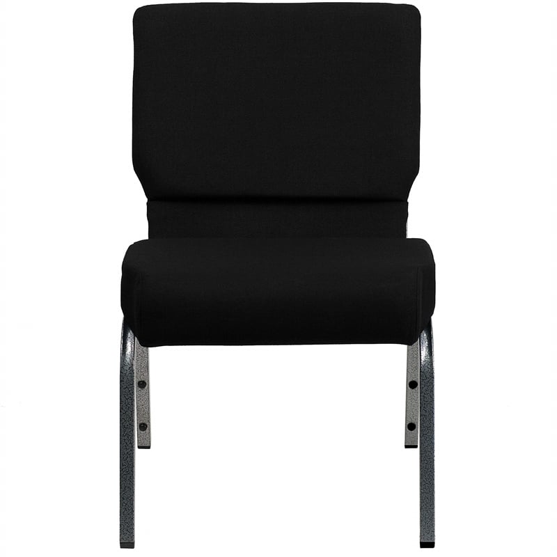 Bowery Hill Stacking Church Stacking Chair in Black