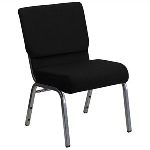 bowery hill stacking church stacking chair in black