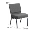 Bowery Hill Stacking Church Stacking Chair in Gray