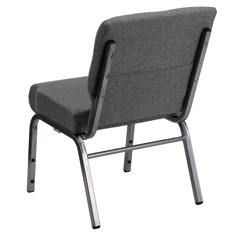 Bowery Hill Stacking Church Stacking Chair in Gray