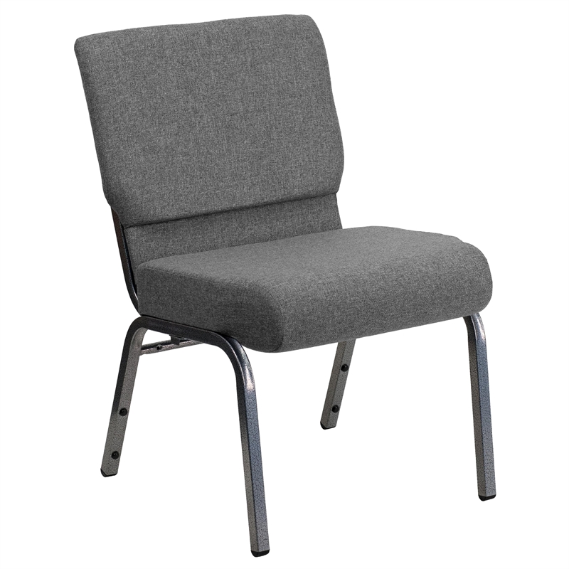 Bowery Hill Stacking Church Stacking Chair in Gray