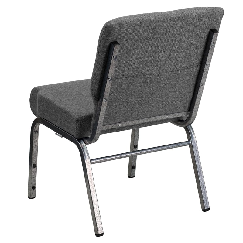 Bowery Hill Stacking Church Stacking Chair in Gray
