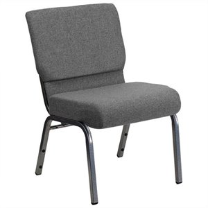bowery hill stacking church stacking chair in gray