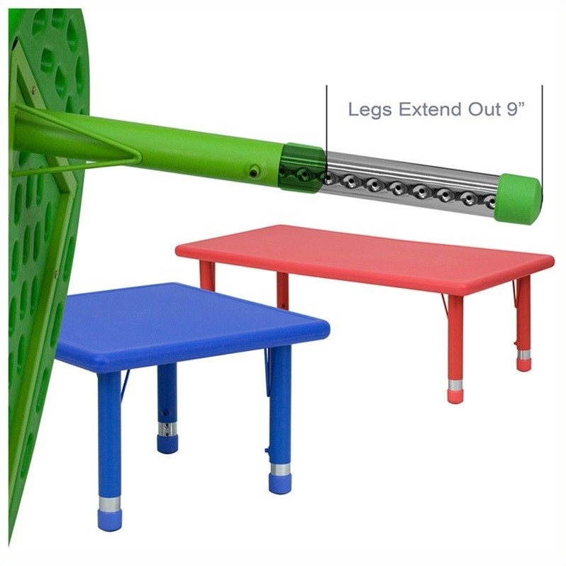 Bowery Hill 24 X 48 Square Activity Table In Green