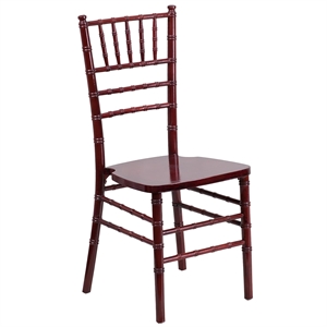 Bowery Hill 36.25''H Transitional Wood Chiavari Dining Chair in Mahogany